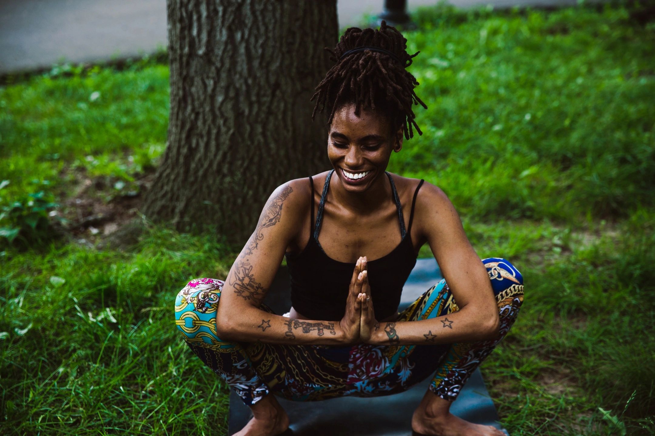 Woman doing yoga pose